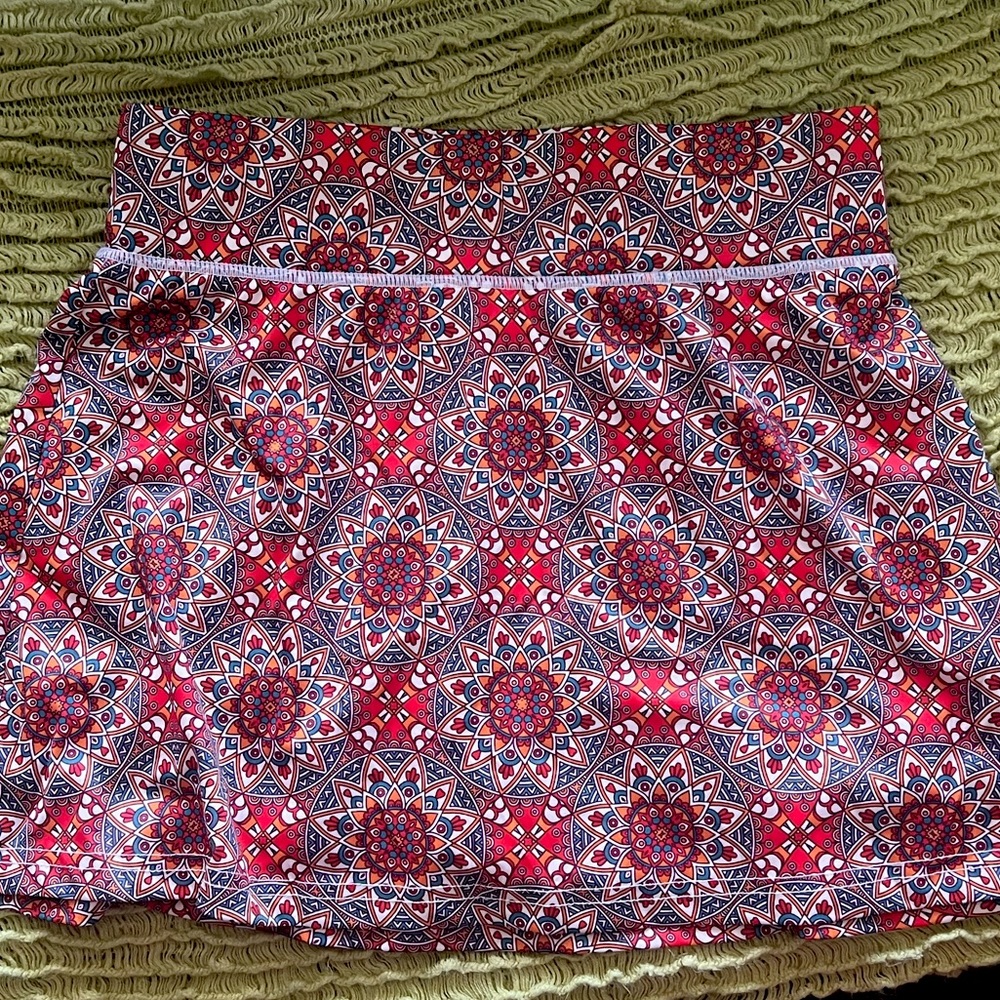 SPORTY MANDALA ATHLETIC TENNIS SKORT